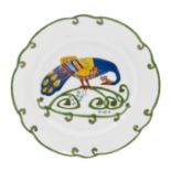 A Soviet Russian Porcelain Plate   circa 1930, kuznetsov manufactory   of circular form with an