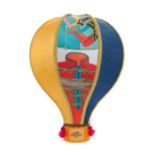 * An Hermes Silk Model of a Hot Air Balloon   the balloon formed by remnants of silk scarves.