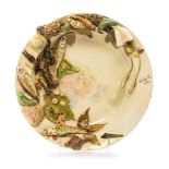 * A French Palissy Style Majolica Tromp L'Oeil Dish   19th/20th century, julie c. laudet   worked to