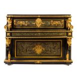 * A Napoleon III Gilt Bronze Mounted Boulle Marquetry Upright Piano   the case by georges alphonse