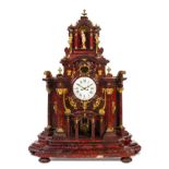 * A Dutch Gilt Bronze Mounted Tortoise Shell Veneered Clock   17th century with later elements   the