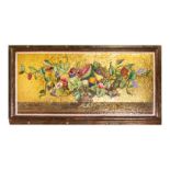 An Italian Mosaic Plaque   dr. a. salviati, circa 1882   depicting a fruit and floral still