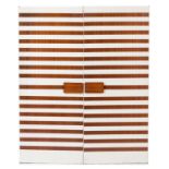 * A Pair of Italian Lacquered Walnut and Ash Doors   gio ponti and cristina longo   with