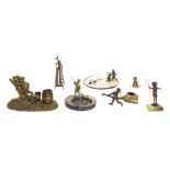 A Collection of Bronze Figural Groups   primarily Austrian, including examples by Franz Bergman,