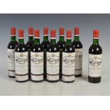 Nine bottles of Chateau Chasse-Spleen, Medoc, 1975 and one bottle of Chateau Chasse-Spleen, Medoc,