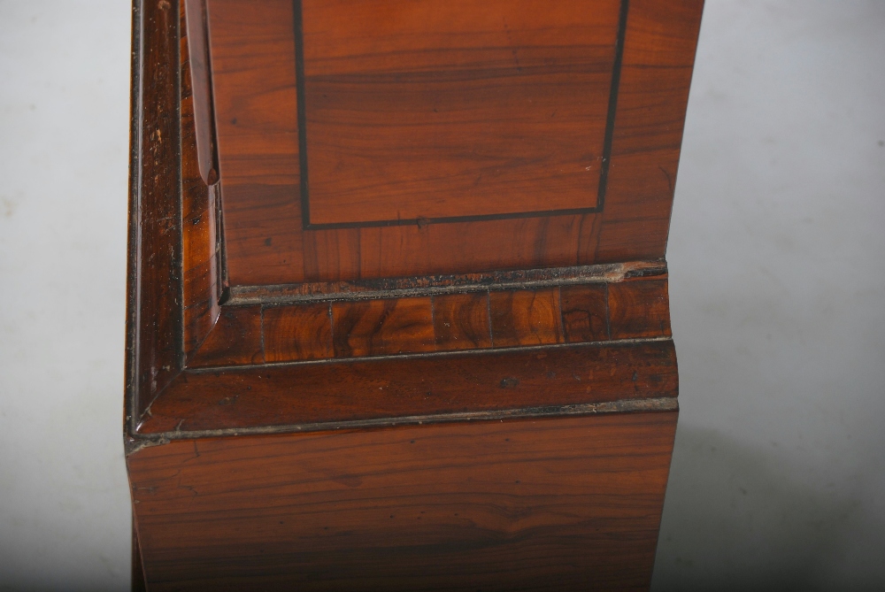 A 17th/ 18th century walnut, oyster veneered, marquetry inlaid and ebony lined longcase clock Nichs. - Image 5 of 10