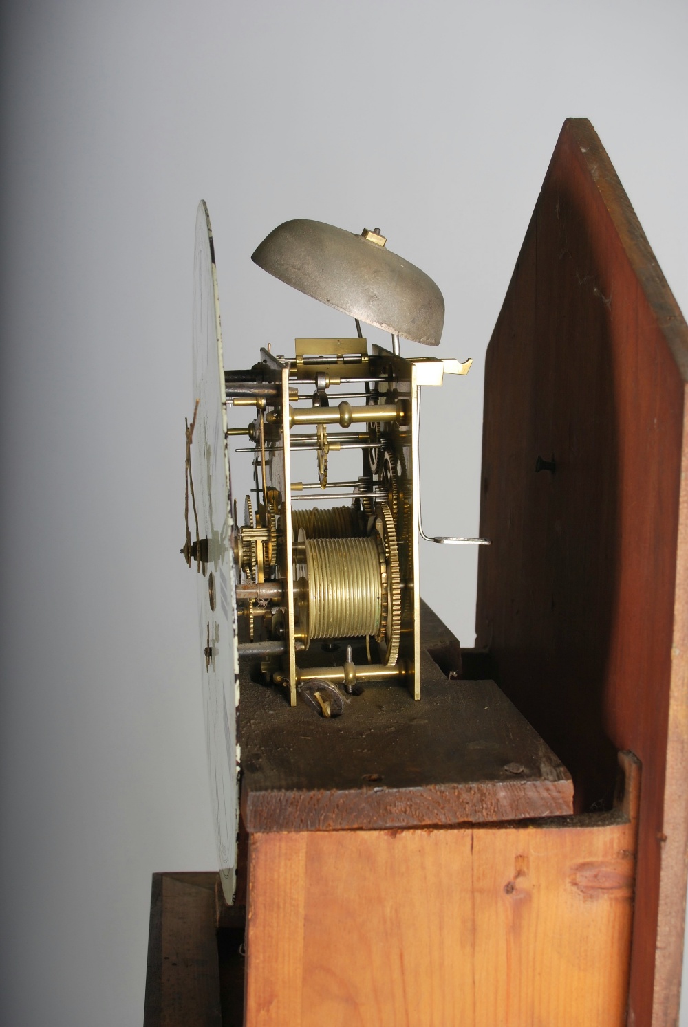 A 19th century mahogany longcase clock Dd. Greig PERTH, the 14" circular enamel dial with Roman - Image 3 of 9