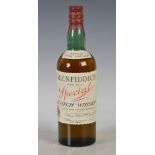 One bottle of Glenfiddich Special Pure Malt Scotch Whisky, circa 1950's, with original William Grant