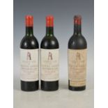 Two bottles of Grand Vin De Chateau Latour, Premier Grand Cru Classe, 1958, Pauillac-Medoc, and