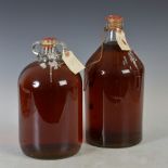 Two glass demijohn's containing 'Glenlivet from Cask 6.3.94' as inscribed on the labels, (2)