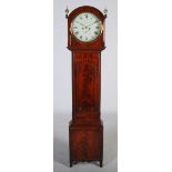 A 19th century mahogany longcase clock Dd. Greig PERTH, the 14" circular enamel dial with Roman