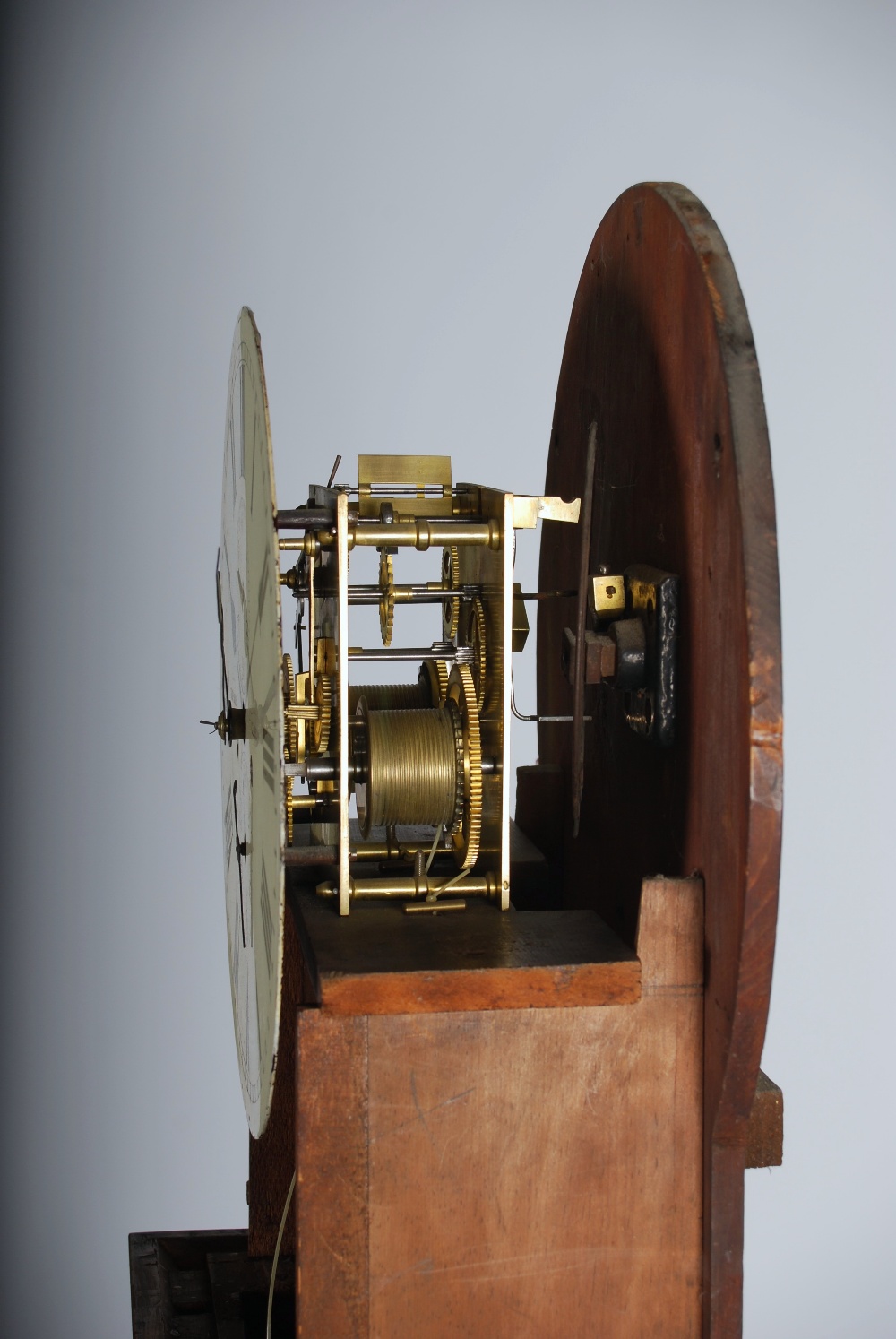 A 19th century mahogany longcase clock THOS. DOBBIE, GLASGOW, the 13" circular enamel dial with - Image 3 of 4
