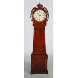 A 19th century mahogany longcase clock THOS. DOBBIE, GLASGOW, the 13" circular enamel dial with