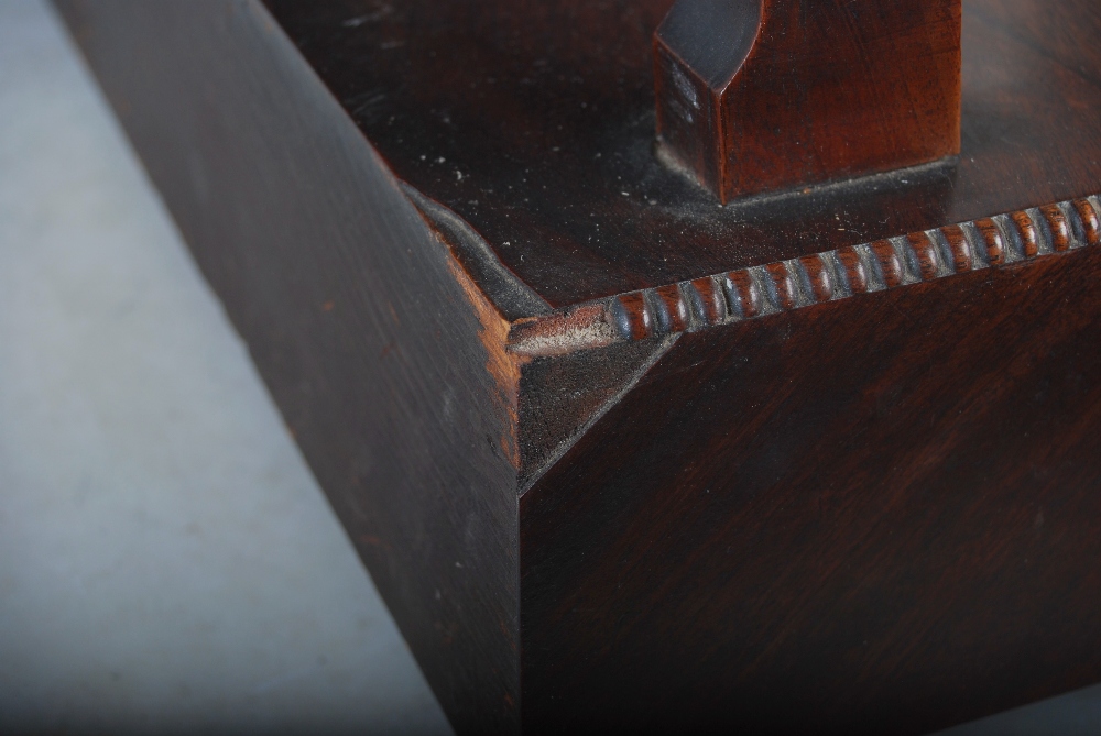 A 19th century mahogany dressing table mirror, the rectangular mirror plate within turned uprights - Image 6 of 8