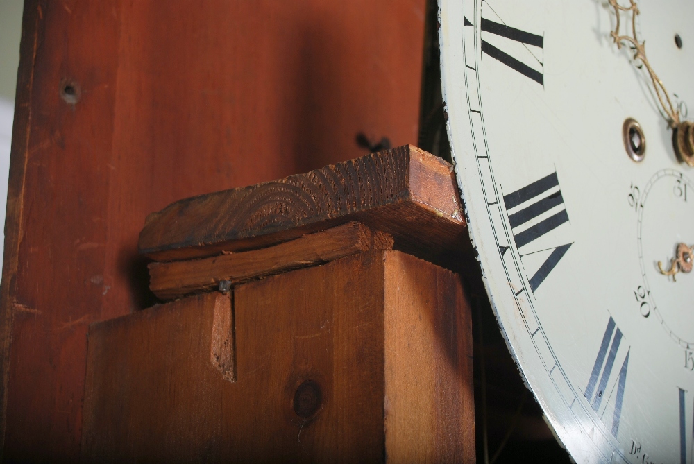 A 19th century mahogany longcase clock Dd. Greig PERTH, the 14" circular enamel dial with Roman - Image 9 of 9