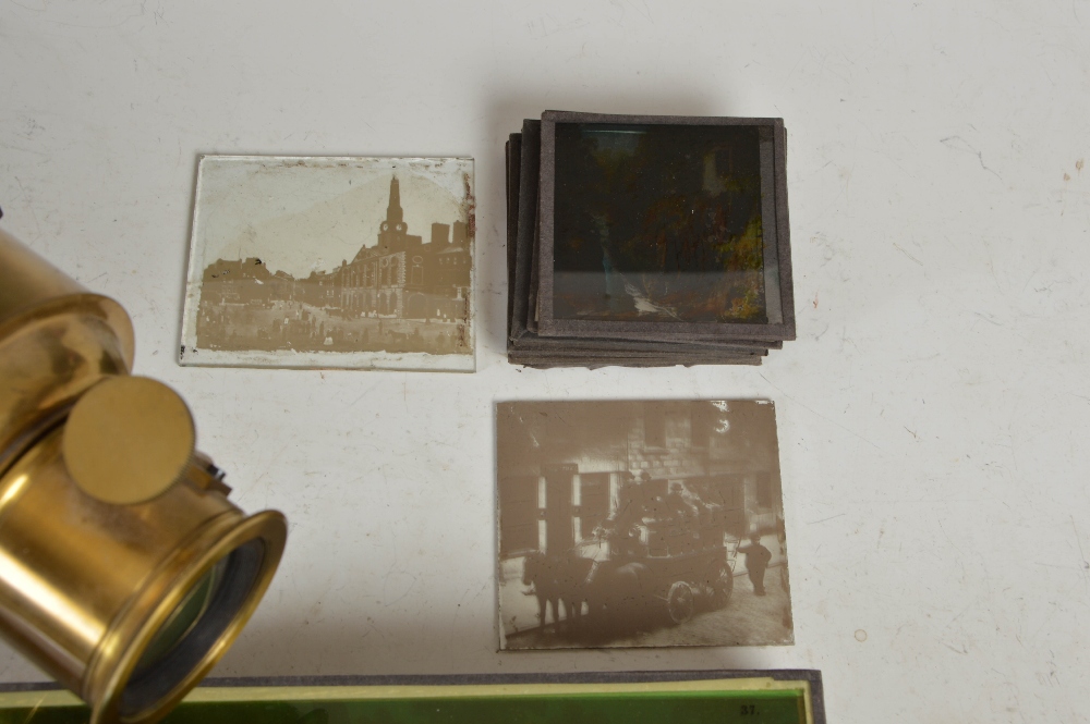 A 19th century magic lantern and assorted slides, to include; boxed Jack The Giant Killer, boxed - Image 8 of 9