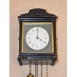 *WITHDRAWN FROM SALE* A 19th century Wag at the Wa' cuckoo clock in ebonised case, the 4¾ inch