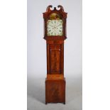 A 19th century mahogany longcase clock JAS. COUTTS PERTH, the enamel dial with Roman numerals and