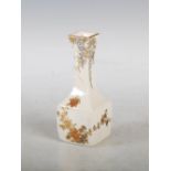 A Japanese Satsuma pottery vase by Yabu Meizan, Meiji Period, decorated with wisteria and peony,