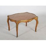 A French Louis XV style kingwood and ormolu mounted occasional table, the cross banded rectangular
