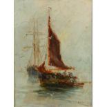 William Wilson (fl.1884-1892) Fishing boats oil on canvas, signed and dated '88 lower right 29.5cm x