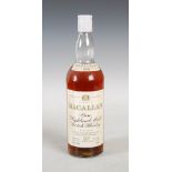 One bottle Macallan, 1956, Pure Highland Malt Scotch Whisky, Distilled by Macallan-Glenlivet,