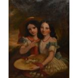 John A. Houston (19th century) The Binns twins oil on canvas, signed and dated '76 lower right