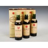 Three boxed bottles The Glenlivet, 12 years old, Unblended All Malt Scotch Whisky, Distilled and