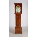 A 19th century mahogany longcase clock, H. MILLAR, STEWARTON, the enamelled dial with Roman numerals