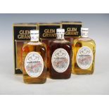 Three boxed bottles Glen Grant, 10 years old, Highland Malt Scotch Whisky, bottled by Gordon &