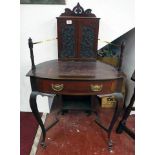 Unusual Arts & Crafts mahogany desk