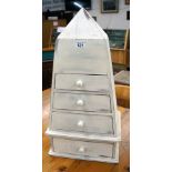 Small shabby-chic obelisk shaped drawers