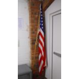 American flag on pole