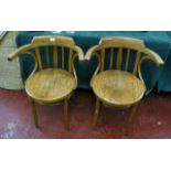 Pair of bentwood office chairs