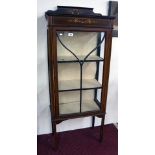 Edwardian inlaid mahogany china cabinet