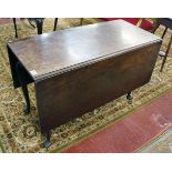 Early mahogany gateleg table on cabriole legs and pad feet A/F