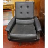 Retro reclining office easy chair