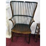 Arts & Crafts spindle back wing chair