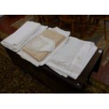 Large collection of white linen