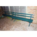 2 metal garden benches