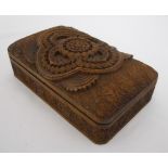 Oriental carved jewellery box