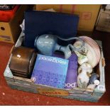 Box of collectables to include Wedgwood