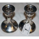 Pair of silver candle sticks A/F