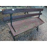 Old adjustable garden bench