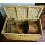 Large wicker basket and others