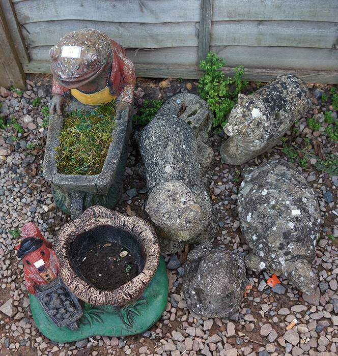 Collection of stone animals