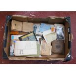 Interesting box of old photographs, postcards & letters