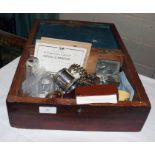 Wooden box of interesting collectables