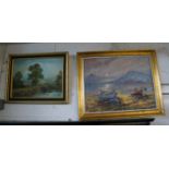 2 oils - River & coastal scenes