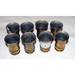 Set of 8 trench art WW2 shot measures